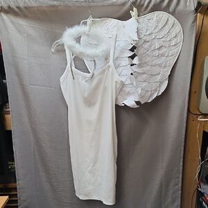 Angel Dress With Wings And Halo. Adult S/M